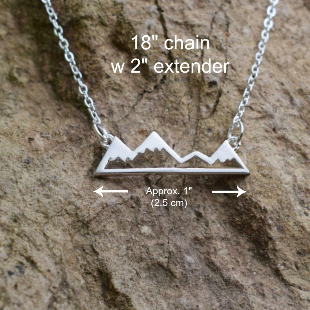 MOUNTAINS NECKLACE 1″ Pendant Outdoor Camping Mountainscape Wilderness Adventure