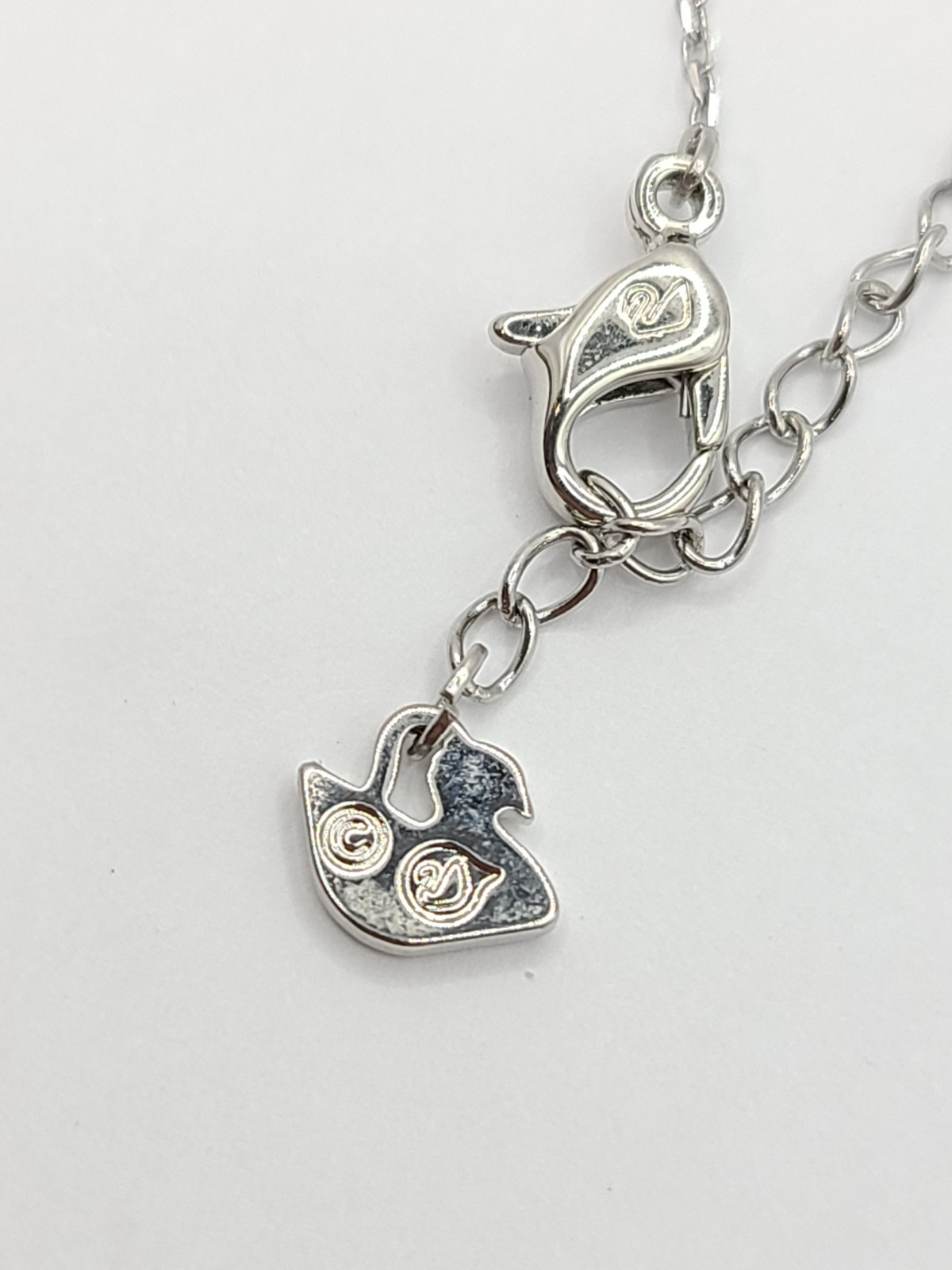 Pave White Topaz Necklace Pendant Classic White Swan
