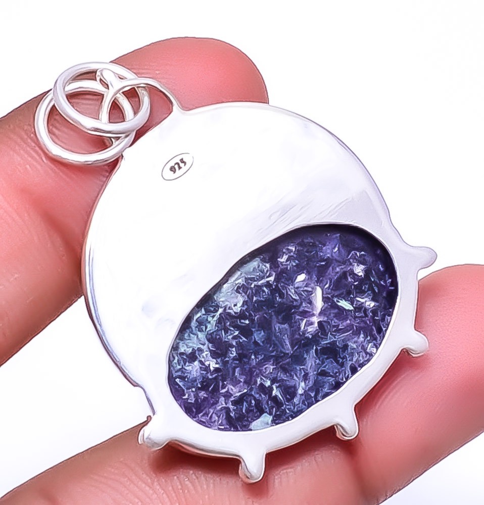 Lepidolite – San Diego 925 Sterling Silver Pendant 1.72″ P42, Christmas Gift