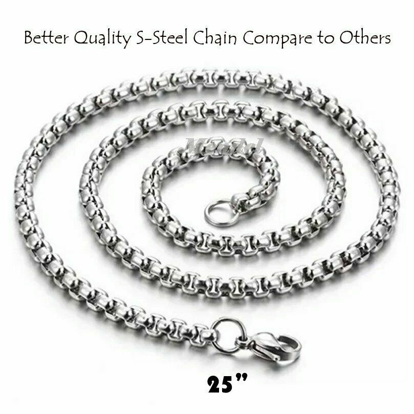 MENDEL Mens Womens Stainless Steel Greek Snake Medusa Head Pendant Necklace Men