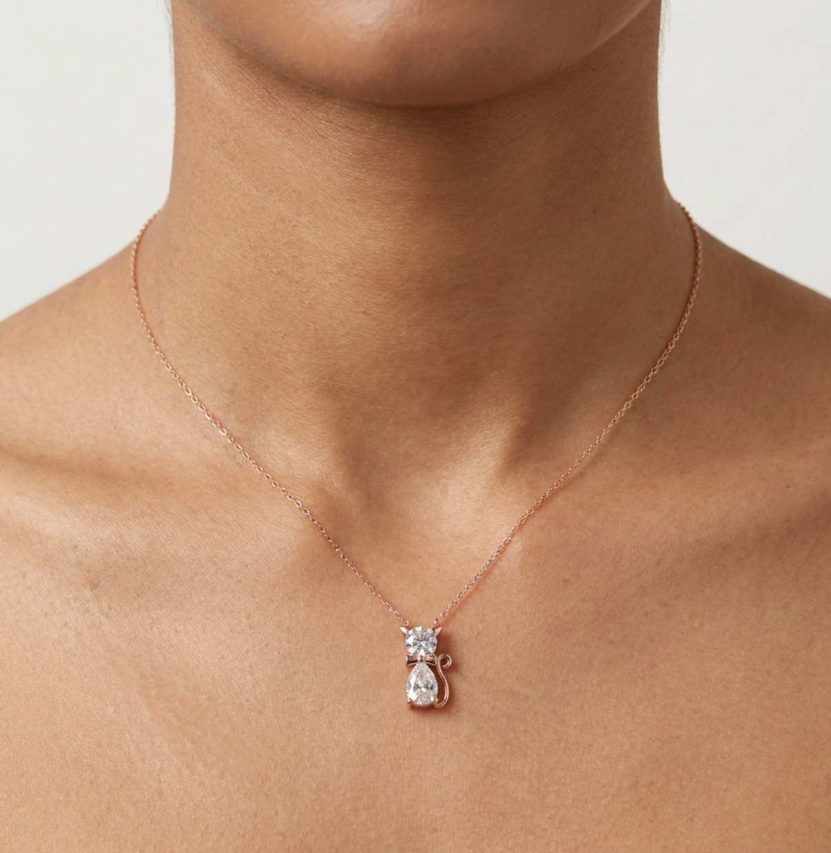 Multi Color Lab Grown Diamond Pendant & chain 14kt solid gold
