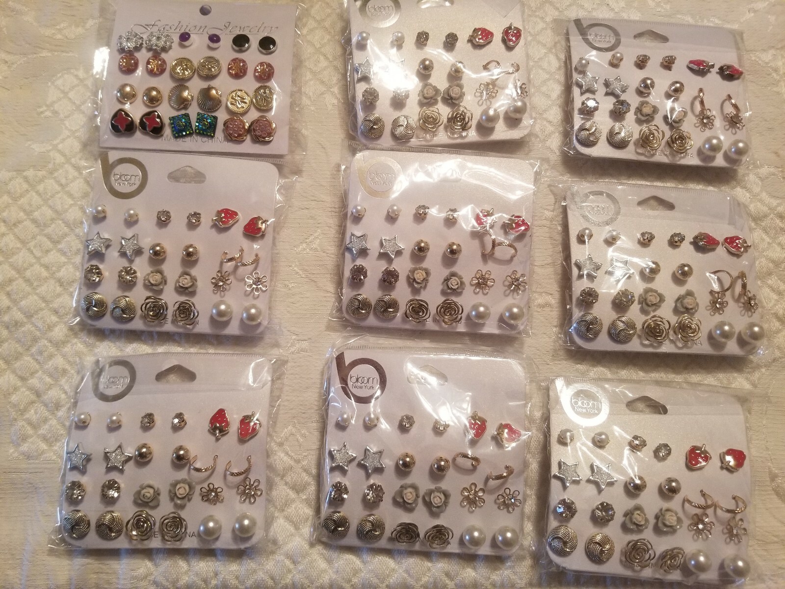 Wholesale Lot 60 or 120 Pairs New Assorted Cute Stud Dangle Earrings FREE SHIP