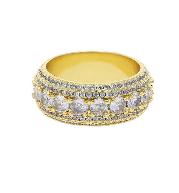 High Quality lced Out Bling Cz Men ‘s Ring Jewelry Luxury Full CZ Fashion Rings