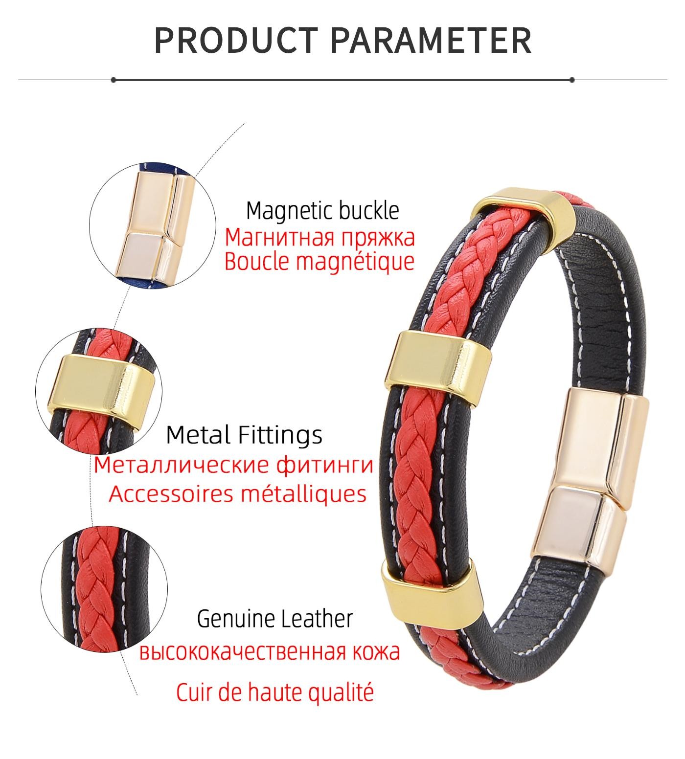 Classic Braided Leather Bracelet for Women & Men – Zinc Alloy Clasp Jewelry