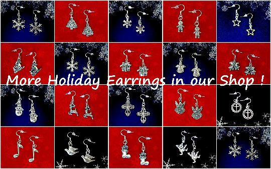 SILVER ANGEL WINGS DANGLE FEATHER CHARM EARRINGS~CHRISTMAS EASTER GIFT FOR HER