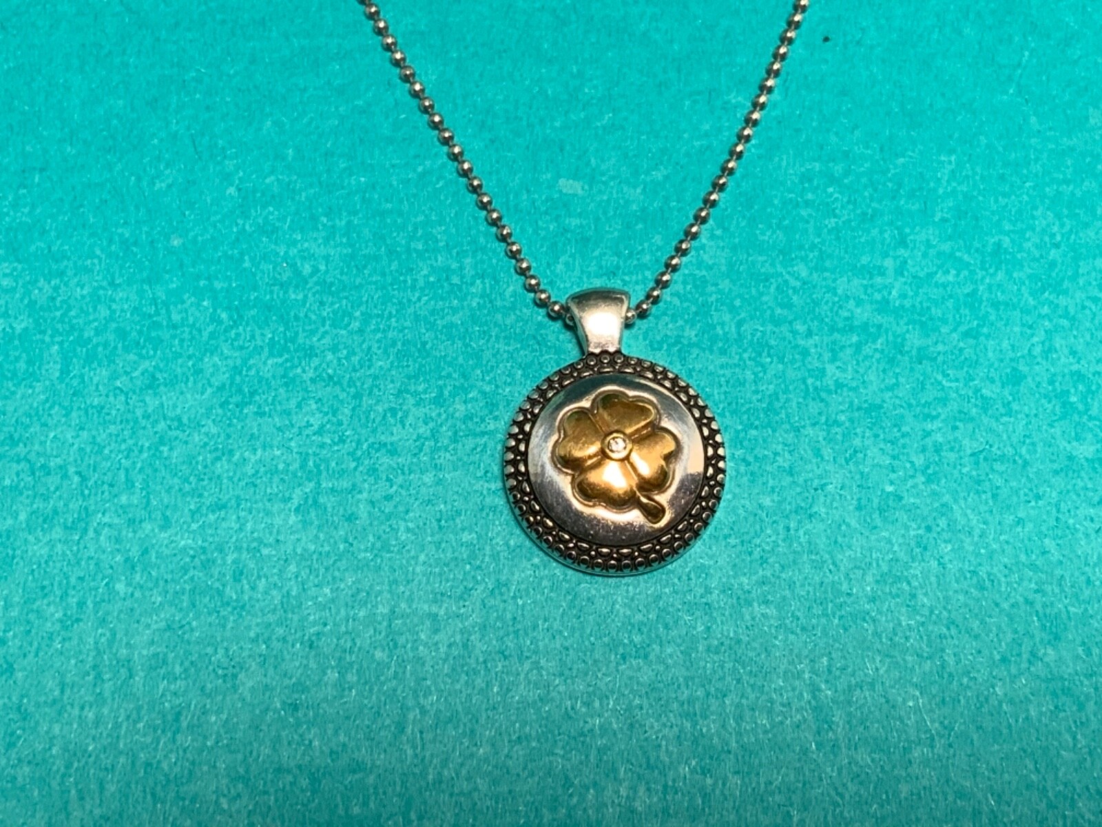 🌸 BRIGHTON Necklace Two Tone Crystal “Cherished Lucky” 16-18” (N12) NWT 🌸