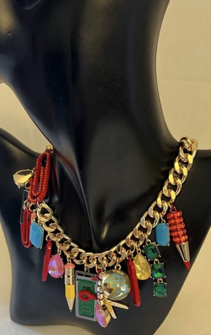 Betsey Johnson Necklace Statement Colorful Charm Back To School NWT