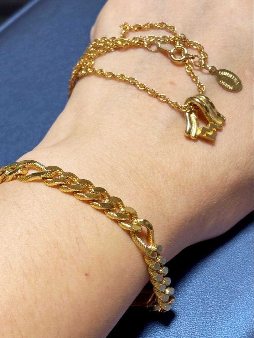 MARIO VALENTINO Plated Chain Necklace & Bracelet