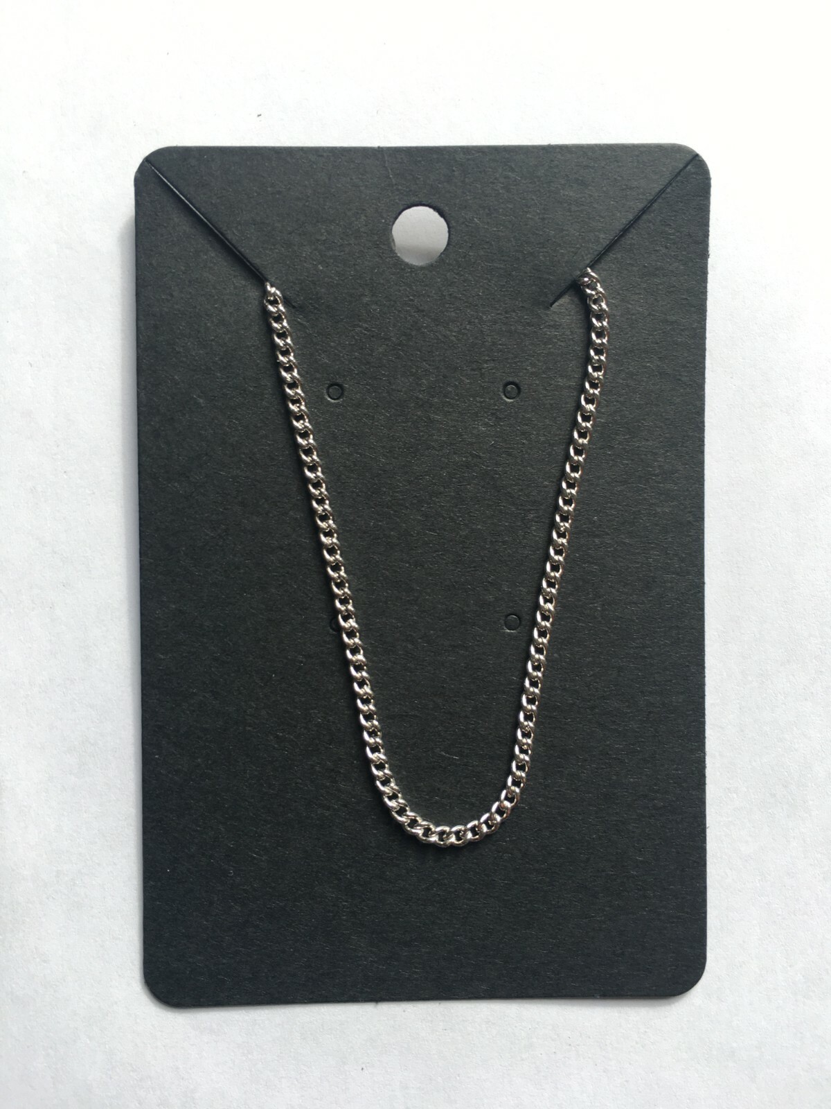 New Women’s Sterling Silver Curb Chain. 18 inch Vintage Choker Jewelry Necklace