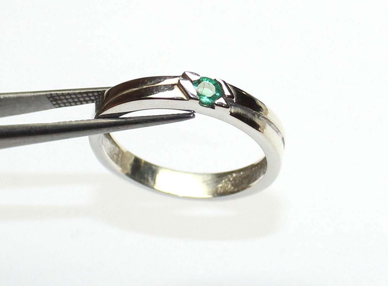 Zambian Emerald Sterling Silver Ring, Emerald Gemstone Ring, Emerald Men’s Ring