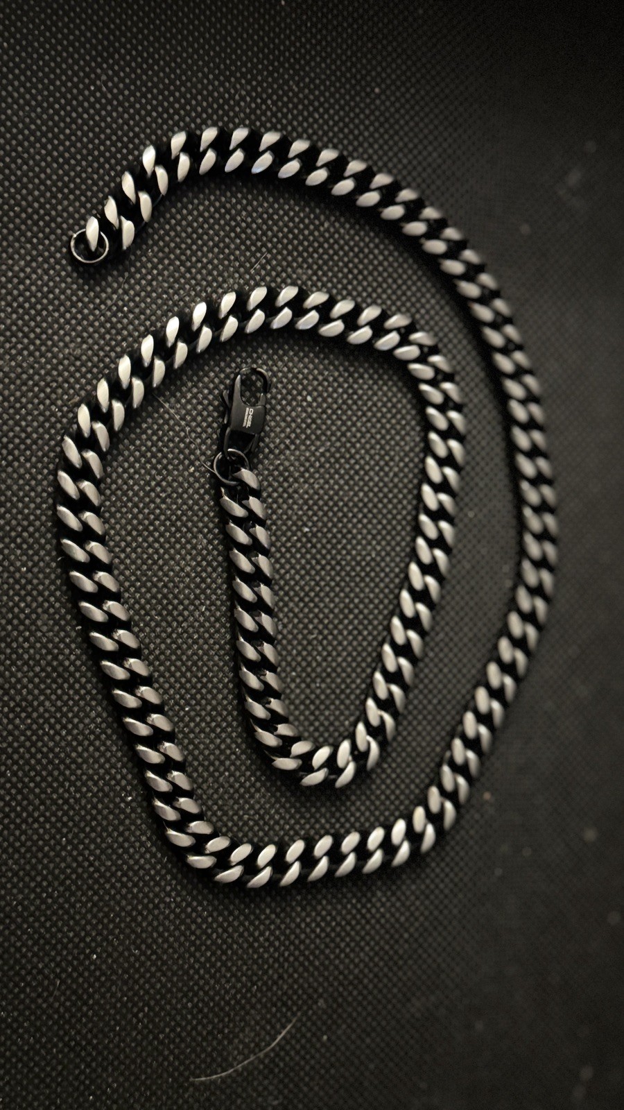CHISEL Black Stainless Steel Curb Chain Necklace Mens 74cm 69g 7mm