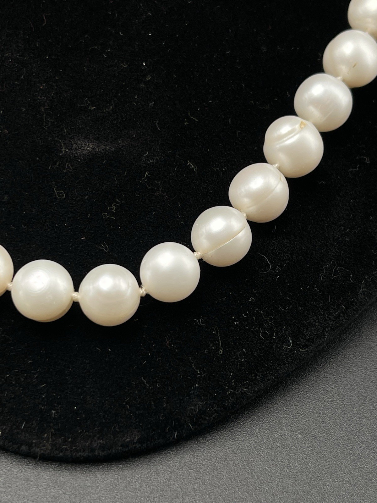 🔥 VTG LARGE STATEMENT FRESH WATER HAND KNOTTED PEARLS TOGGLE CLASP NECKLACE