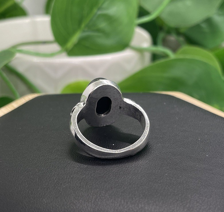 Silver-tone Mood Ring Color Change And Chart Size 7 New Free Ship B7446