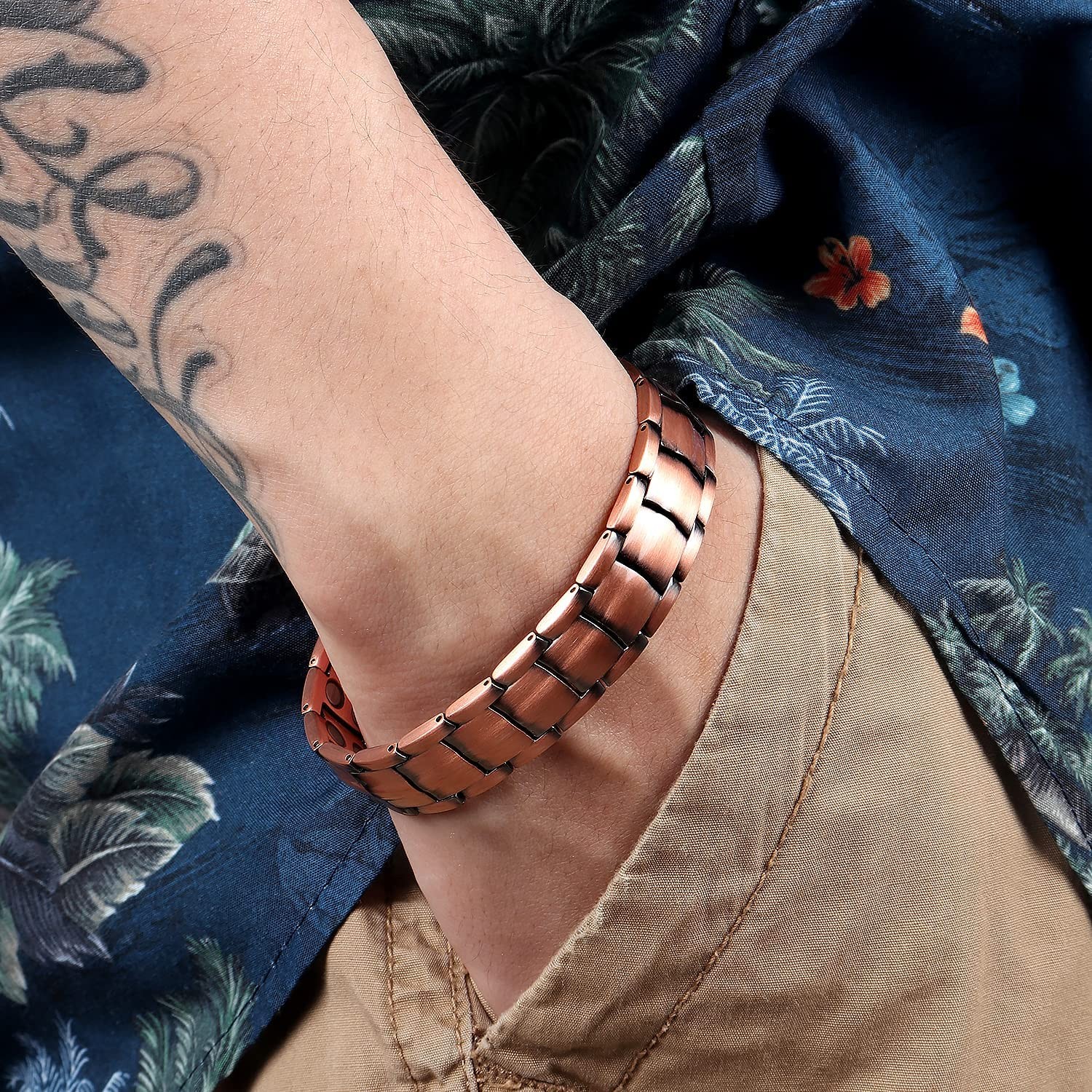 Arthritis Therapy Pure Copper Magnetic Bracelet Health Care Weight Loose Bangles