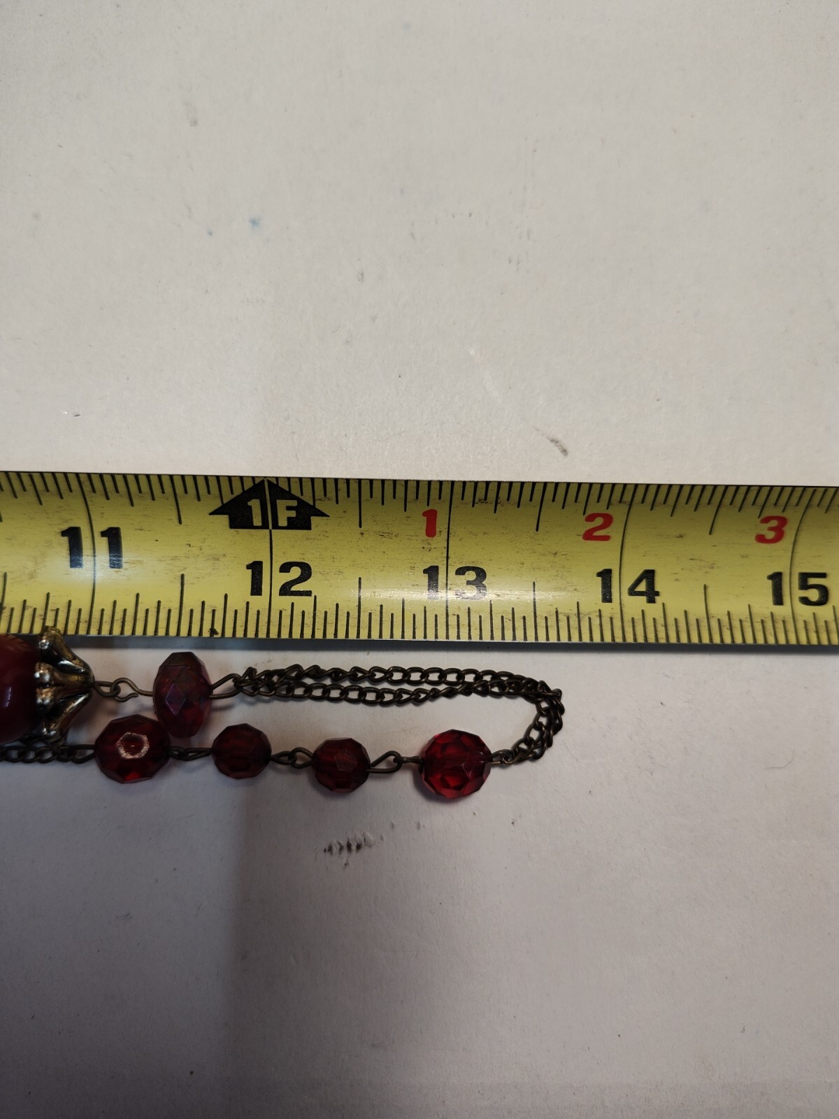 Beautiful Slip On Necklace With Red Beads