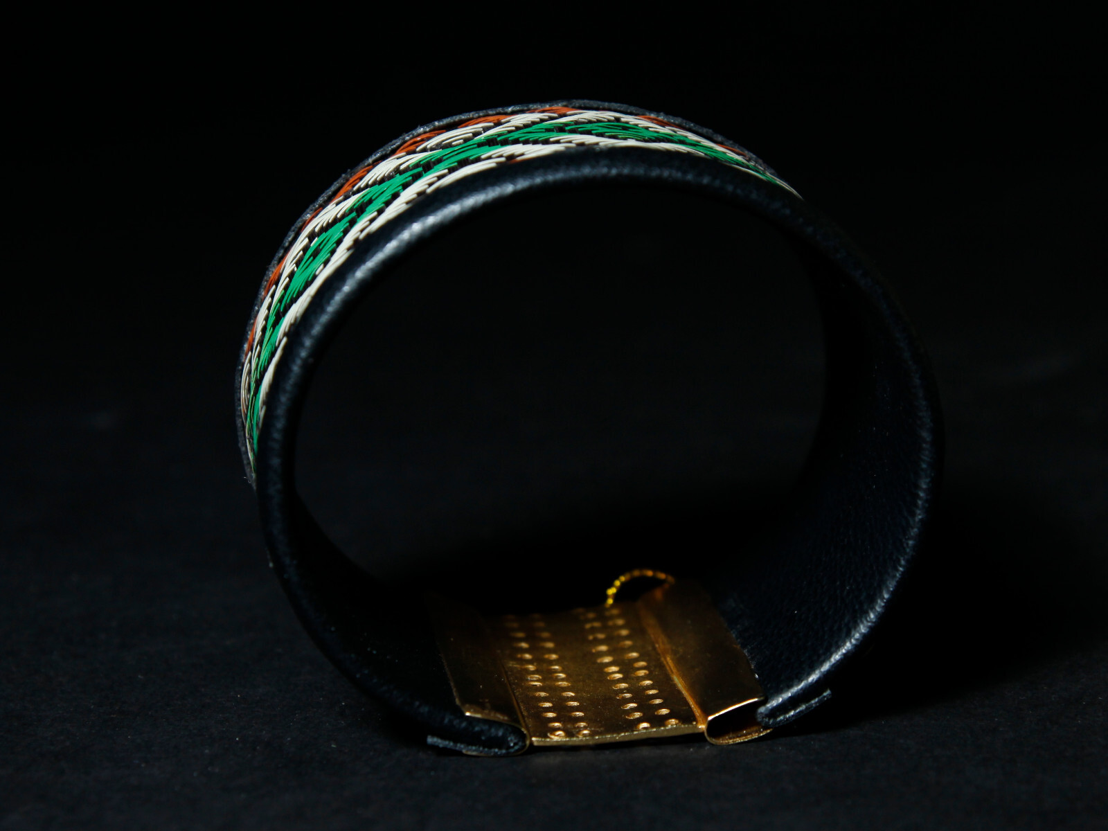 Reproduction Pre-Colombian Jewelry: Woven Cuff Bracelet (1249-30-G03) 10URM1