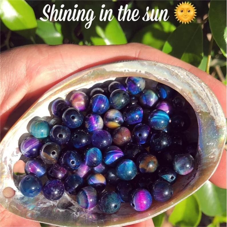 Sugilite 8mm Round Beaded Healing Balance Reiki Women Men stretchy Bracelet Gift