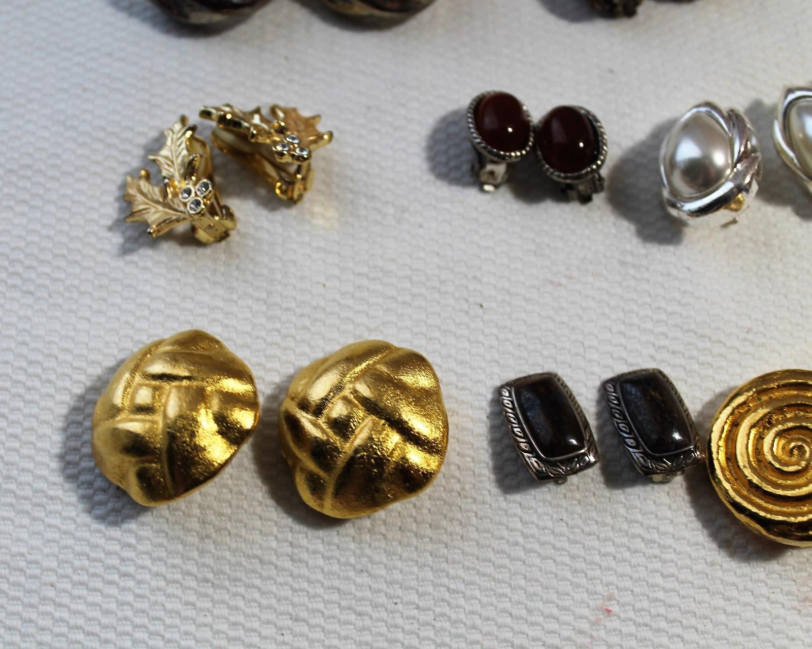 Lot of 8 Pair Vintage 1980s Big & Bold Clip-On Earrings, Instant Wardrobe
