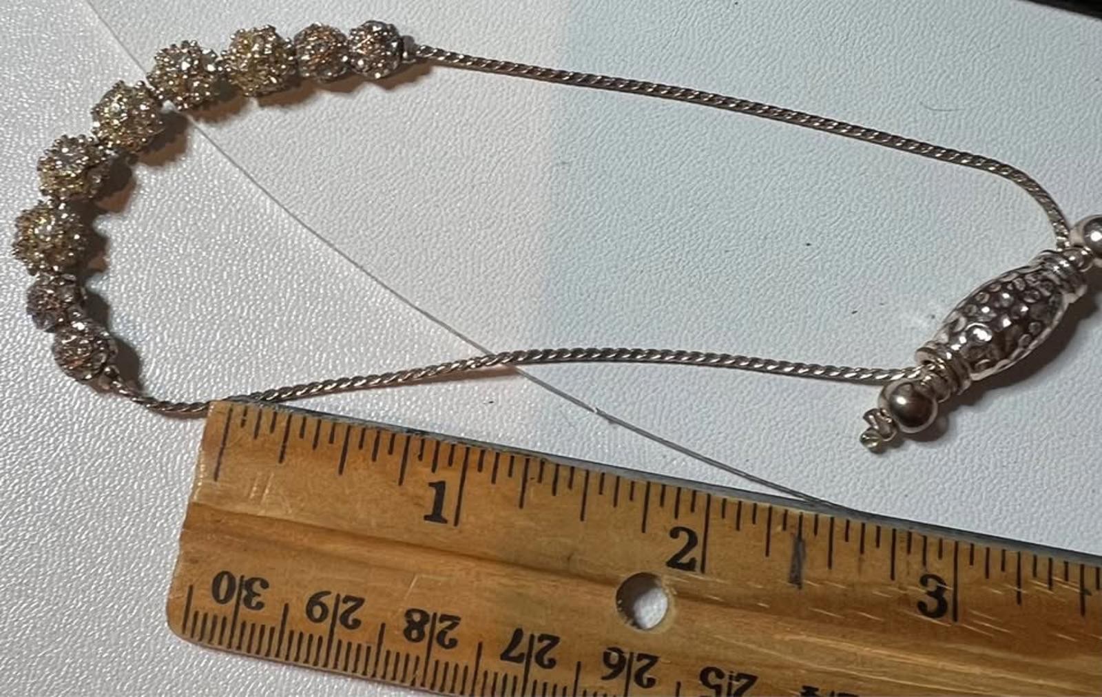 Vintage Gold and Silver Tone Shiny Adjustable Bracelet in Perfect Condition