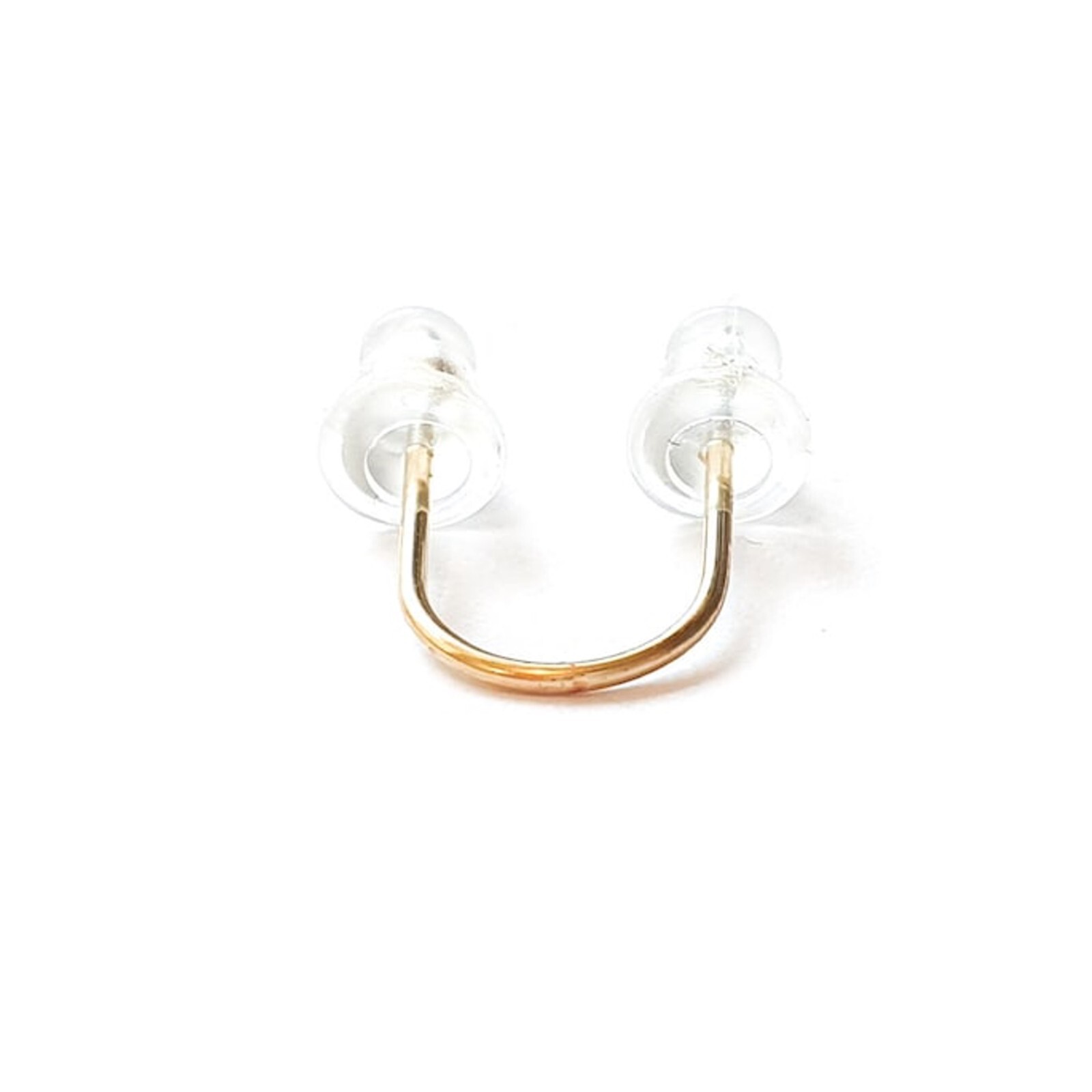 Round Double Piercing U Earring Multiple Lobe Stud Two Hole Earring Arch Orbital