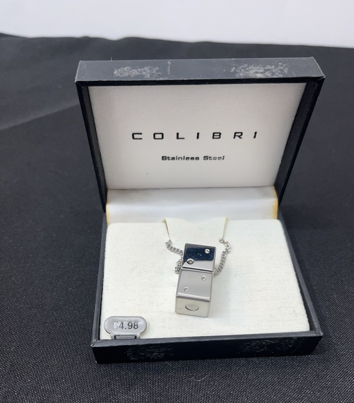 Colibri Jewelry Stainless Steel Dice Necklace New On Chain