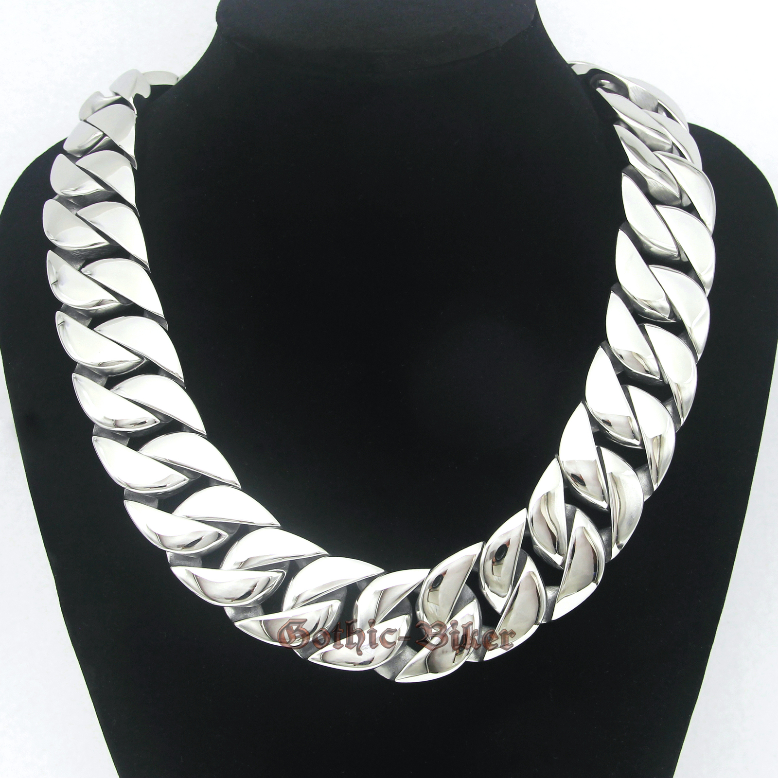 Men’s Super Heavy 316L Stainless Steel Curb Cuban Link Chain Necklace Bracelet