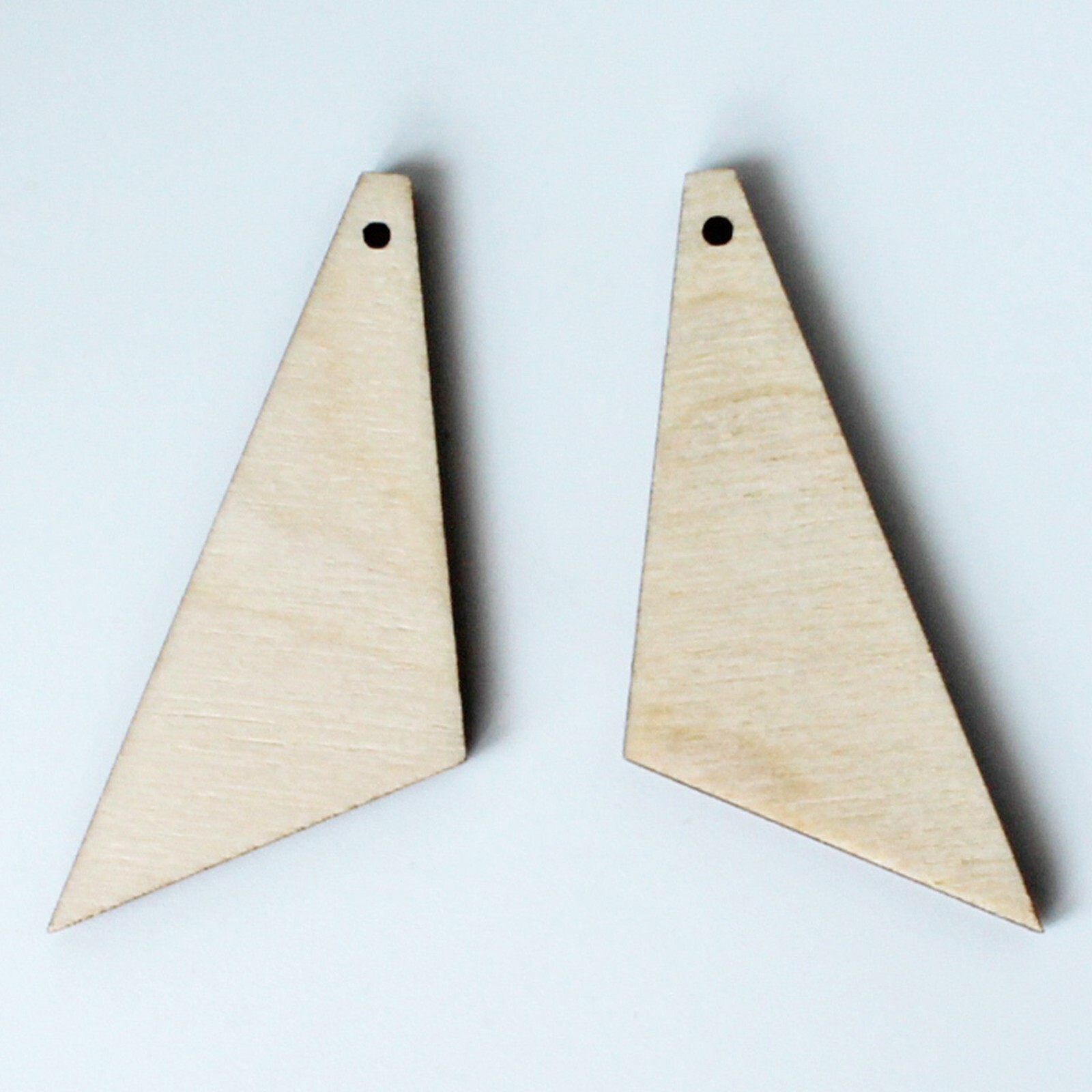 ALL SIZE(12pc – 100pc) Unfinished Wood Elongated Triangle Cutout Earrings Blanks