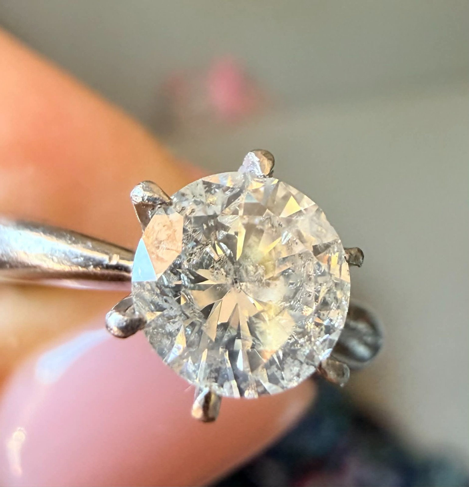 Natural 1.062 Ct Diamond Engagement Ring in Platinum 1000 – Pure Platinum