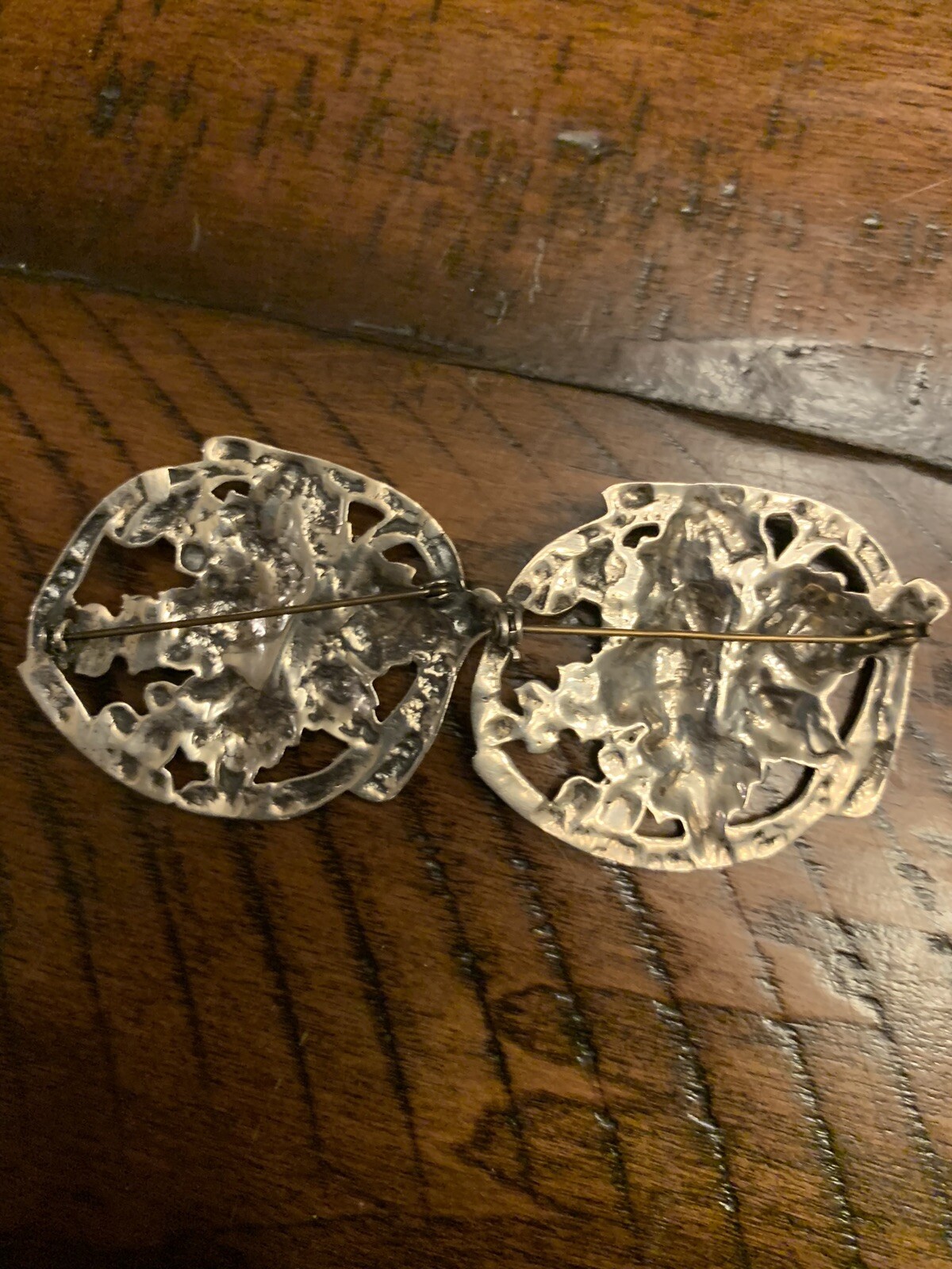 Vintage Pair of Sterling Silver Art Deco Earrings No Stamp, Estate Sale See Pics