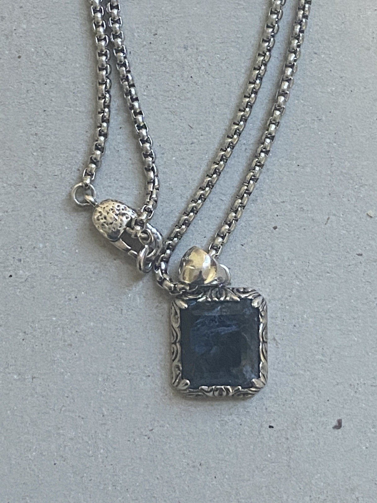 Clocks And Colours Rebirth X Pietersite Pendant W/21” Stainless Steel Chain