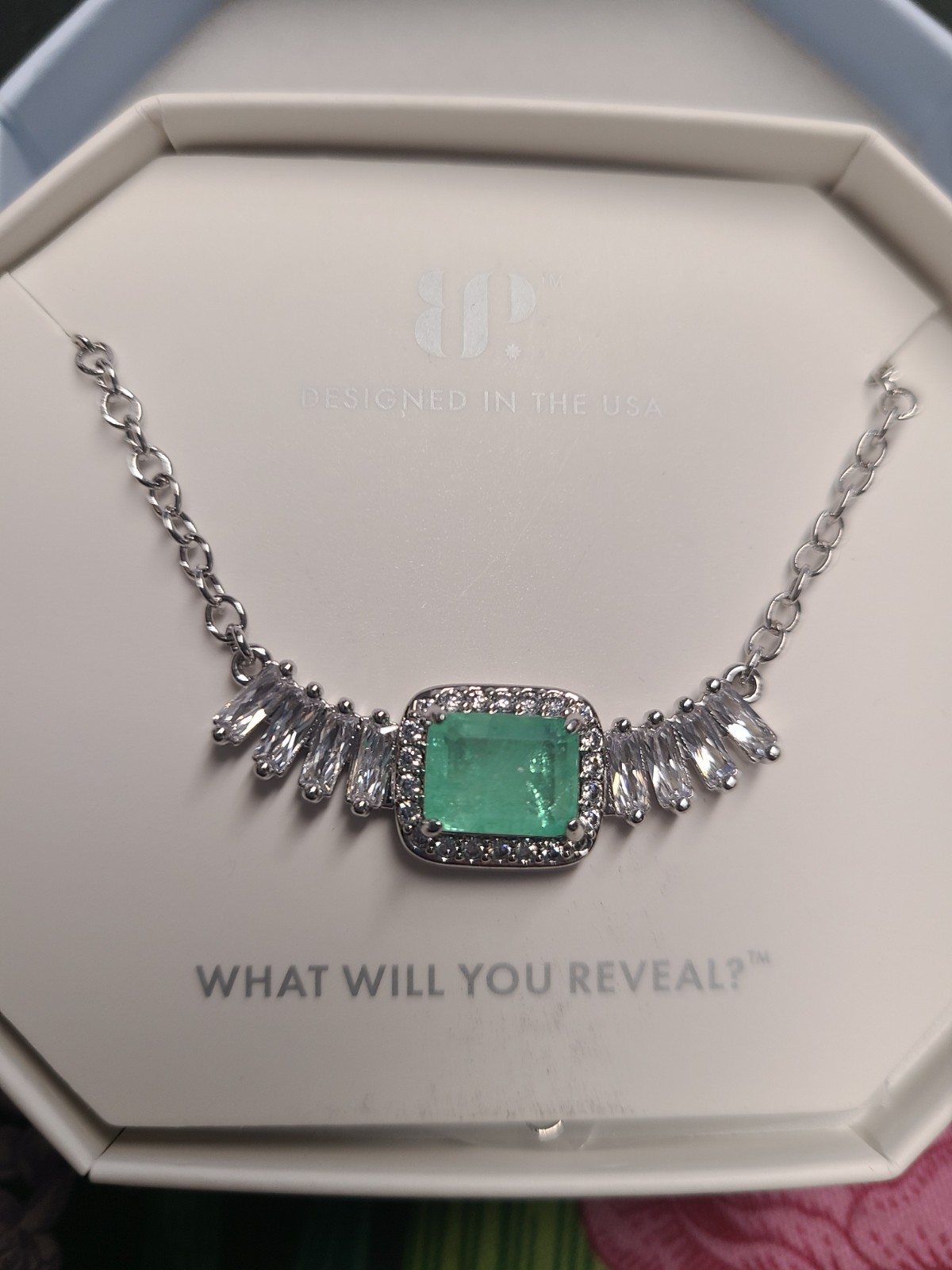 BP OG Necklace NK56687 Lab Created Mint Green Tourmaline Fused w/ Genuine Quartz