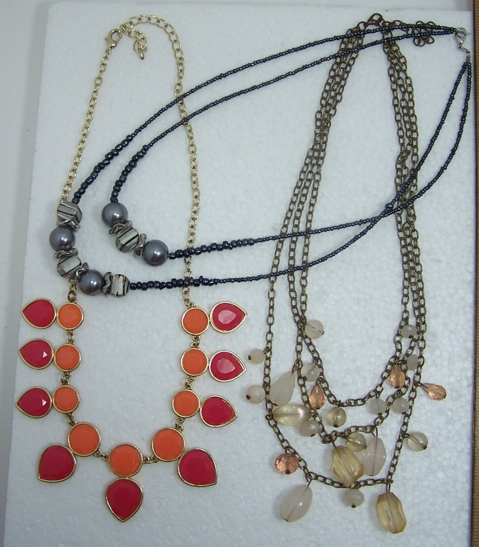 Lot of 3 Any Occasion Fashion Beaded Necklaces