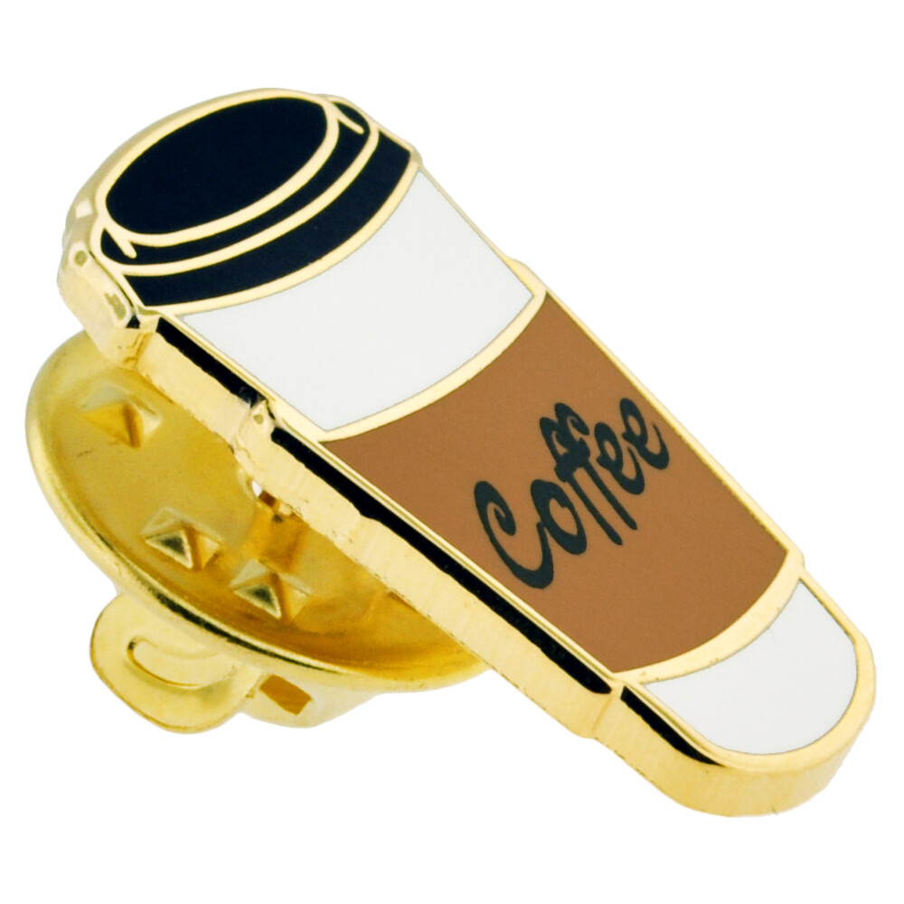 PinMart’s Cute Coffee To-Go Cup Trendy Enamel Lapel Pin