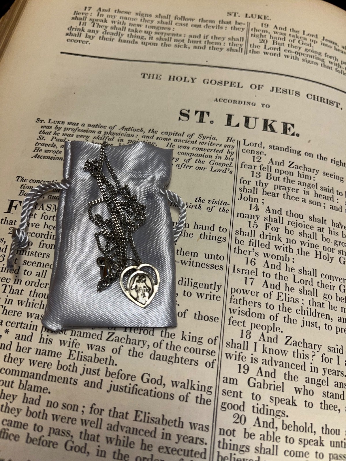 Guardian Angel Heart Necklace Silver 925