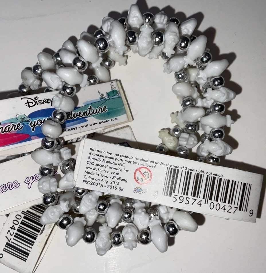 NWT Lot 28 Disney Frozen Olaf Snowflakes TRRTLZ Friendship Bracelets Blue White