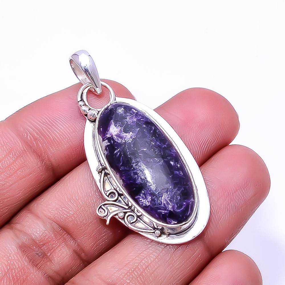 Lepidolite – San Diego 925 Sterling Silver Pendant 1.95″, Christmas Gift P39962