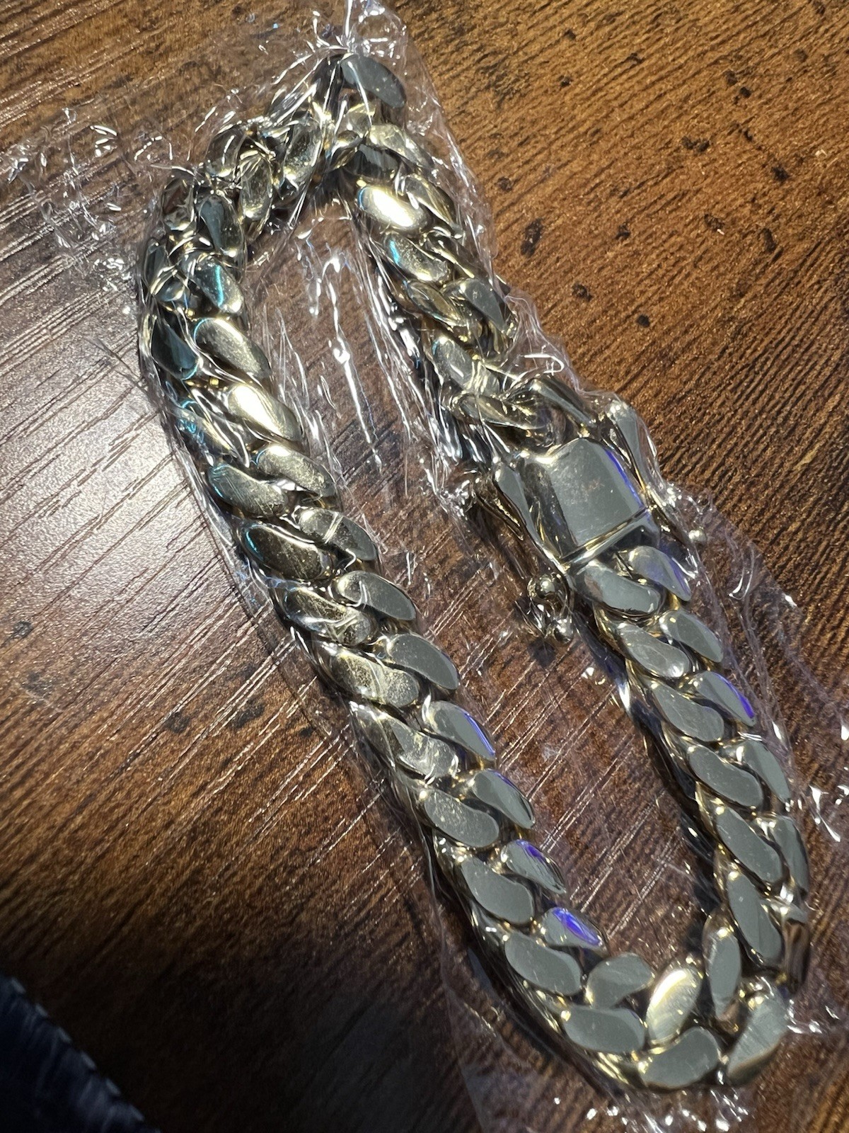 Set 2Pc Cuban Chain Necklace & Bracelet for Men 18K Gold Plated 10mm 8.5/26inch