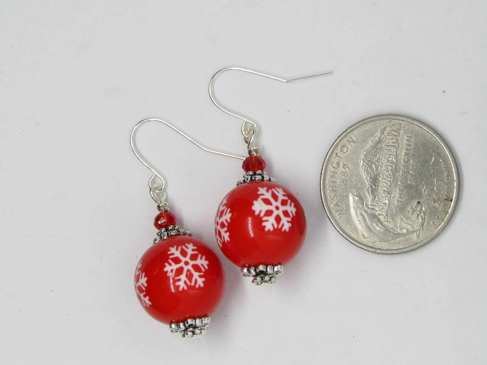 Christmas Earrings Snowflake Earrings Christmas Jewelry Holiday Gift Dangle Drop
