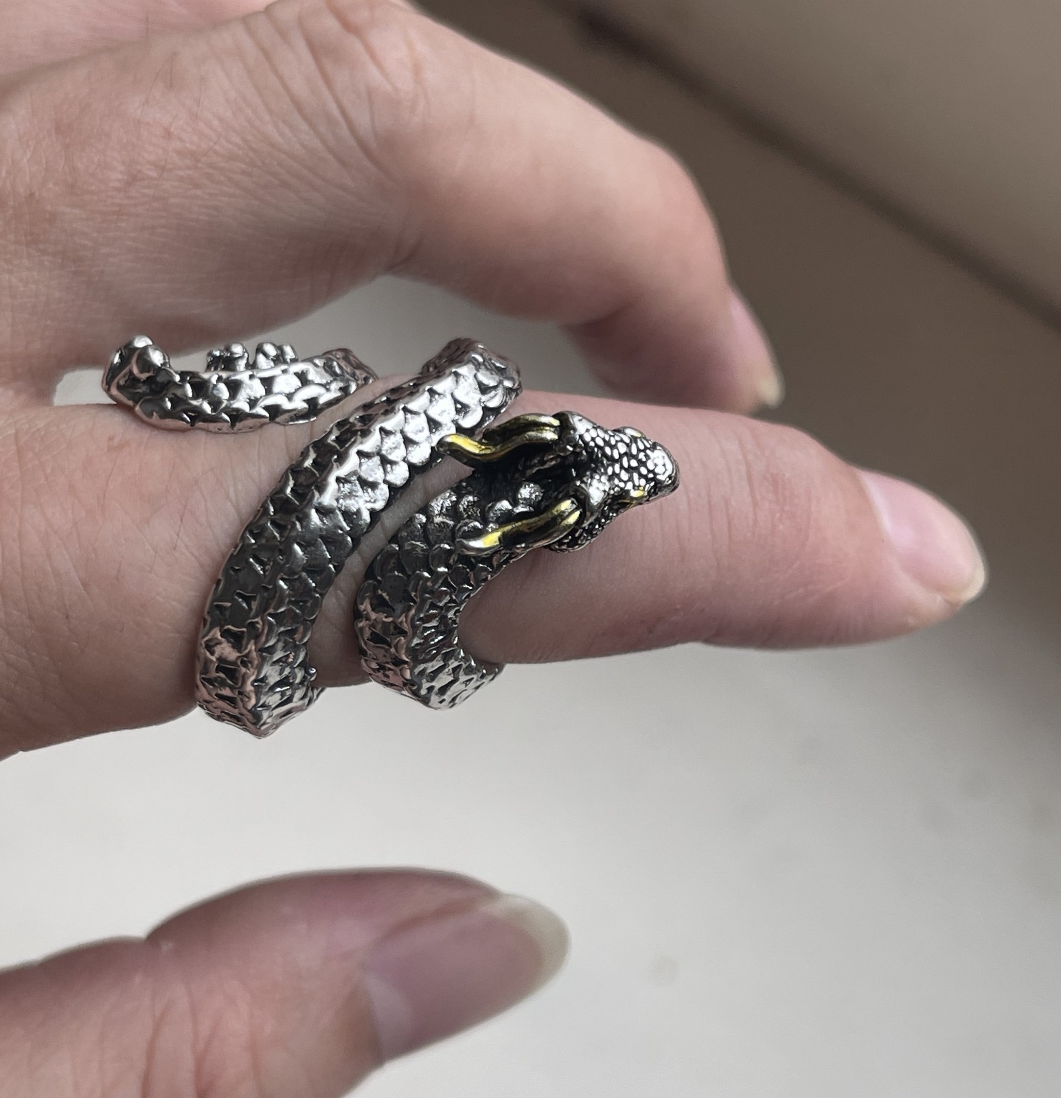 Elegant 925 Sterling Silver Charm Fashion King Cobra Snake Ring One Size Fit All
