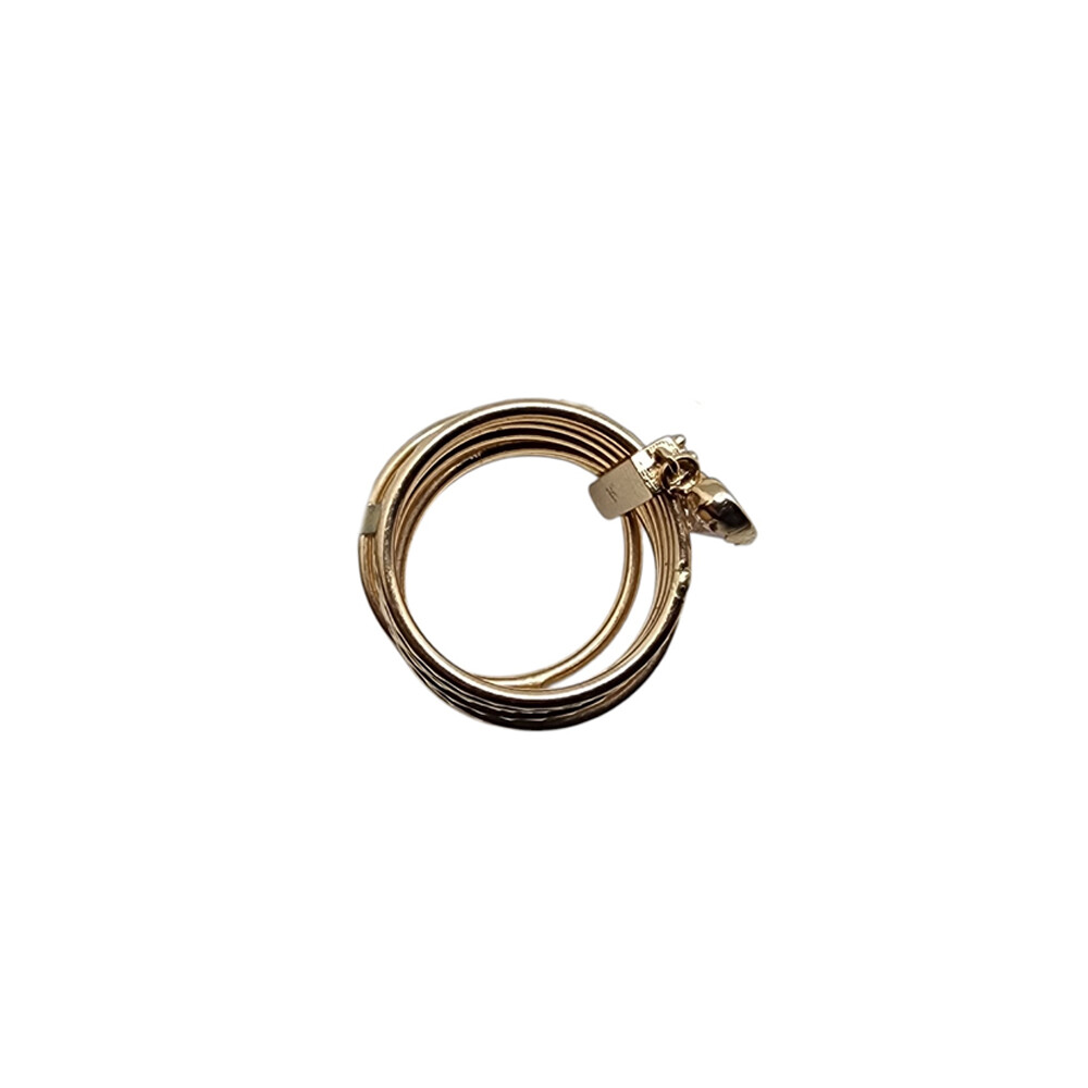 14K Seven Days with Heart Ring Size 6