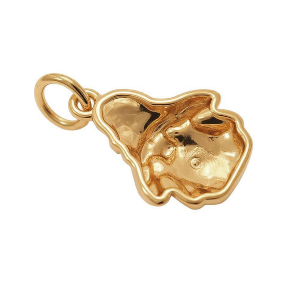 Garden Gnome Pendant Charm 18K Gold Plated Goblin Fairytale Fantasy For Necklace