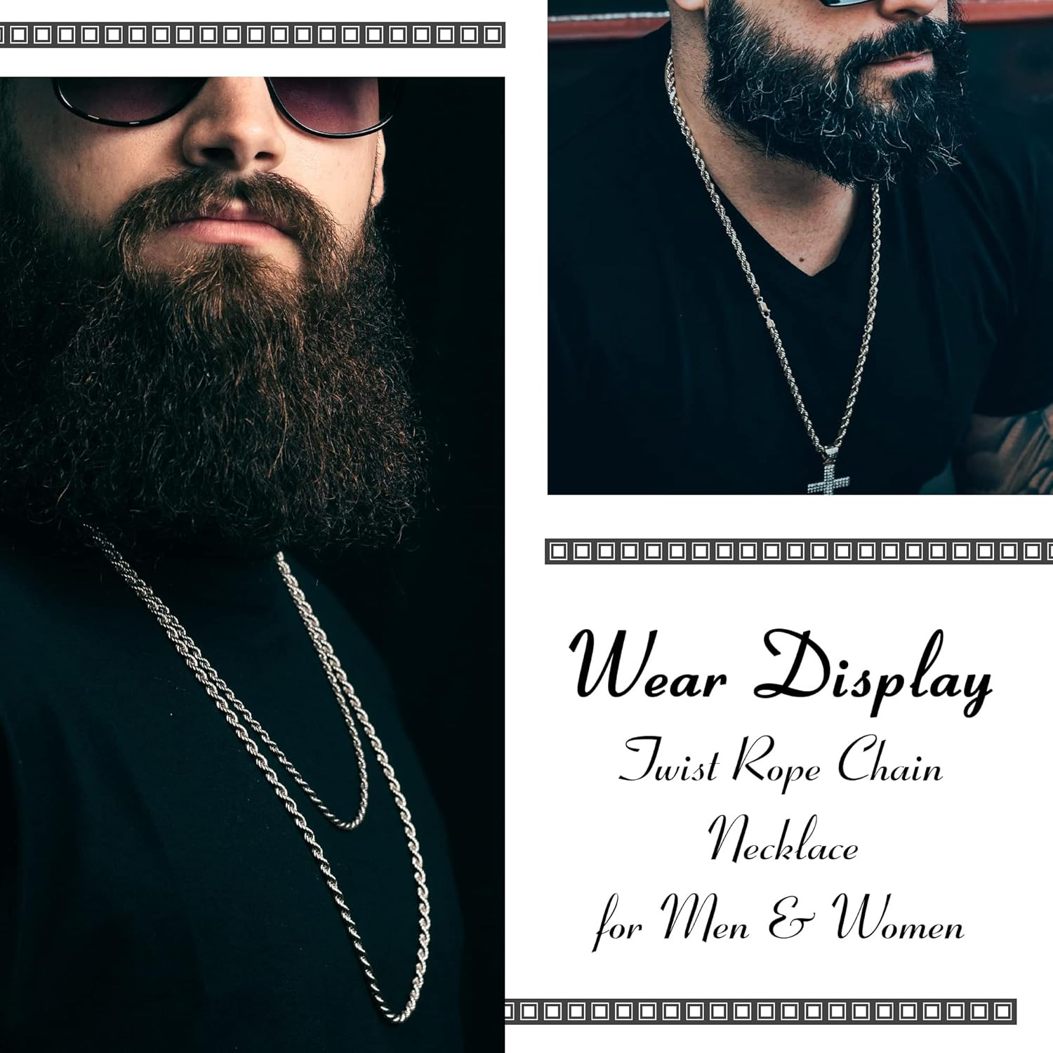 Twist Chain Necklace – Stainless Steel Rope Jewelry for Men & Women