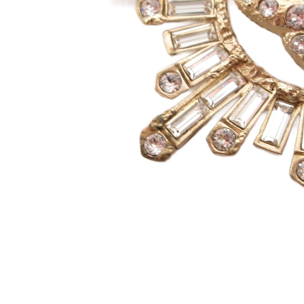 CHANEL brooch pin here mark bijou A17K silver color gold color /FF