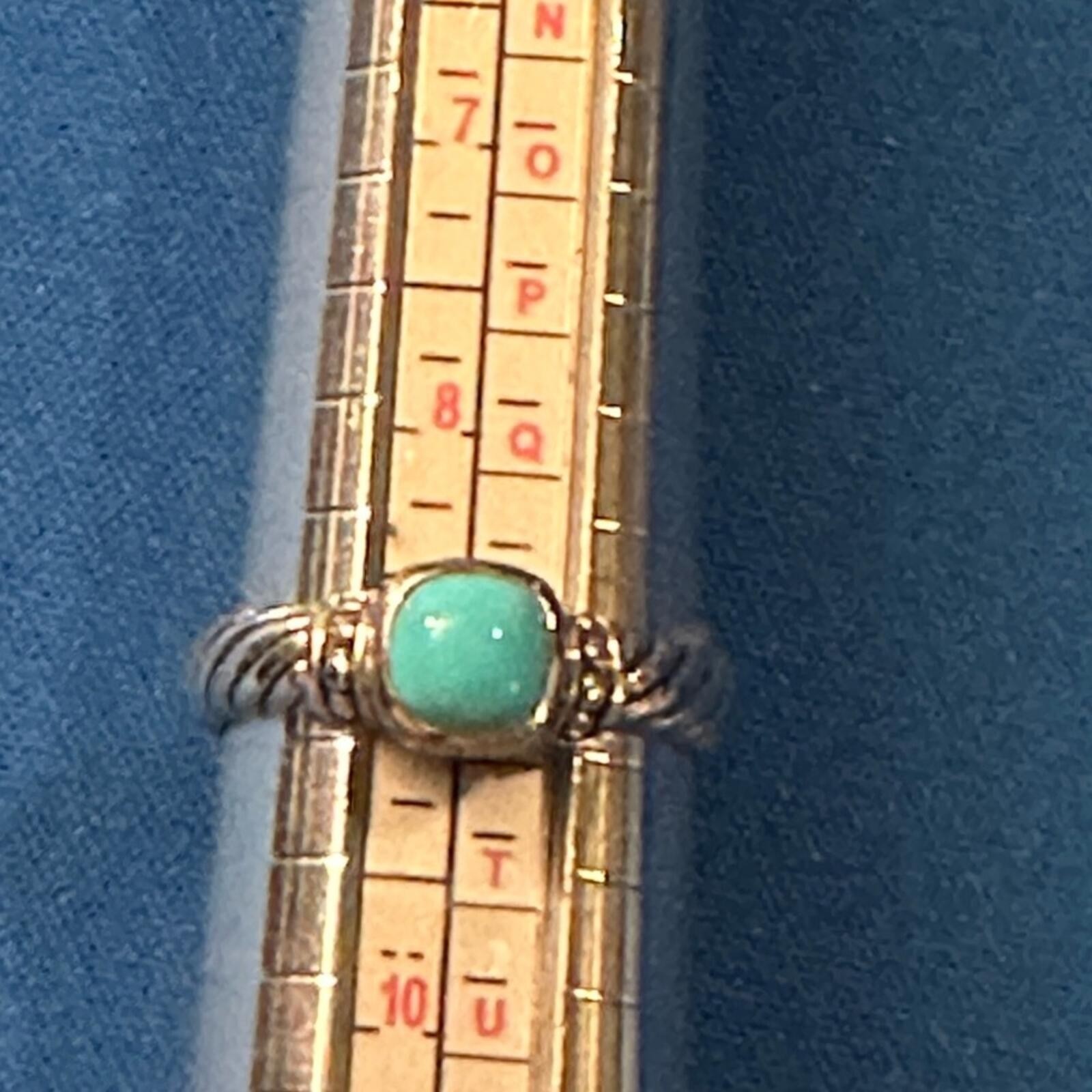 NWT Samuel B. Sterling Sleeping Beauty Turquoise cushion cut ring Size 9