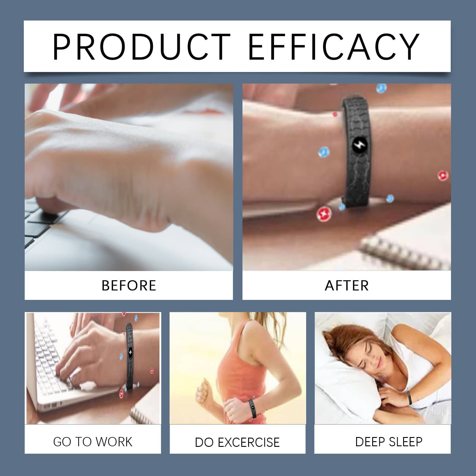 Fashionable Bracelet Arthritis Pain Relief Therapy Women Men Energy Strength US