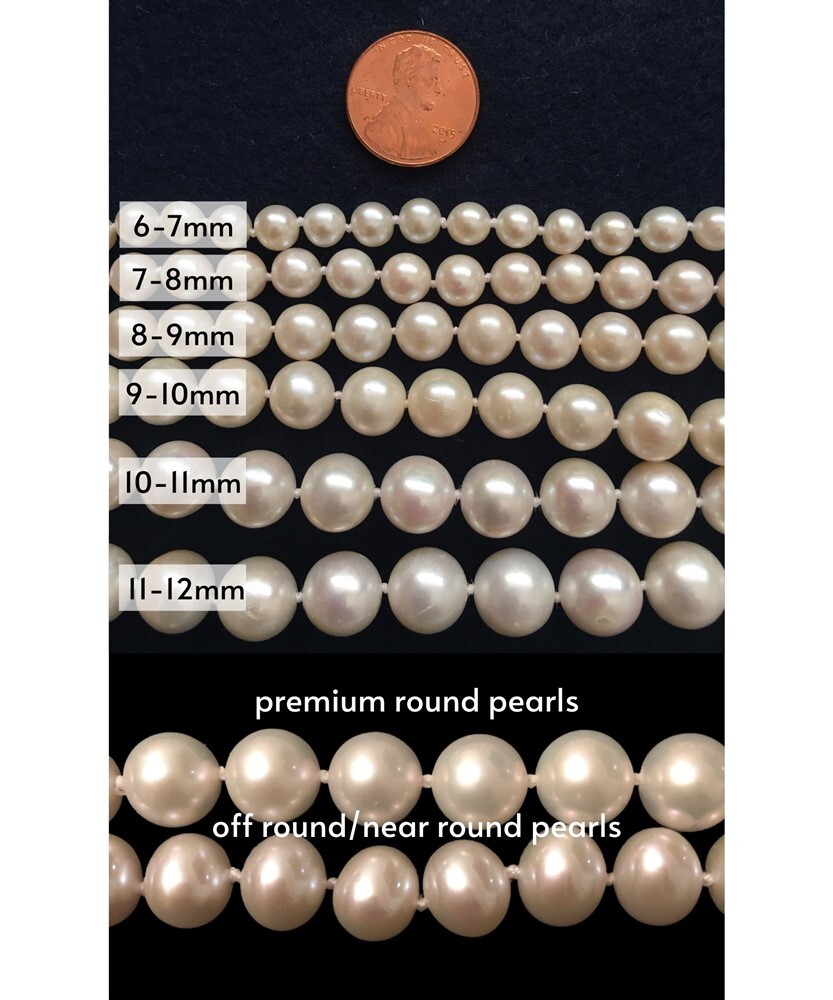 18″ Inch 7-8mm ROUND White Strand Pearl Necklace Cultured Freshwater/
