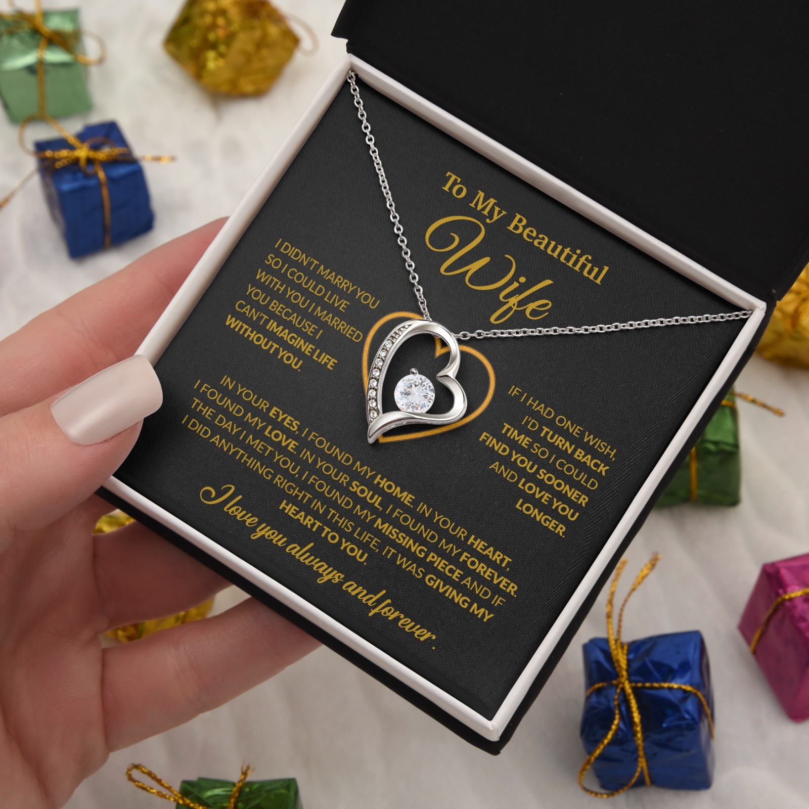 To My Wife Necklace, Wife Gift from Husband, Christmas Gift, Valentines Gift