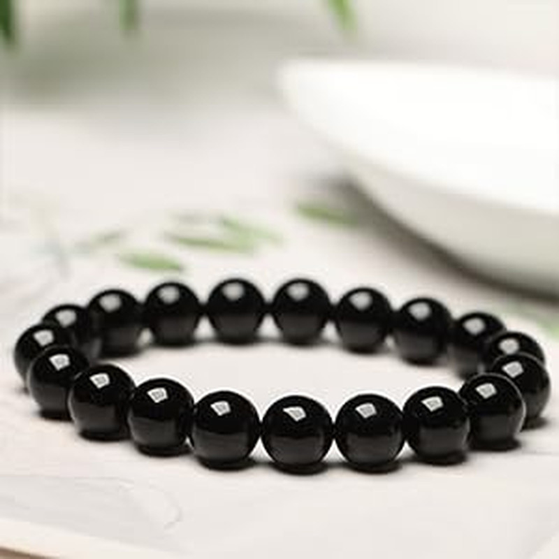 Black Tourmaline Bracelets for Men Protection Bracelets for Women Chakra Feng Sh