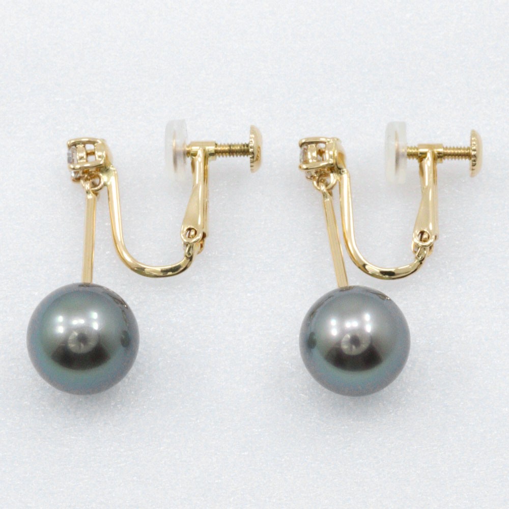 TASAKI Pearl Earring9.1，9.3ｍｍ K18 yellow gold/Pearl/diamond 4.6g Women
