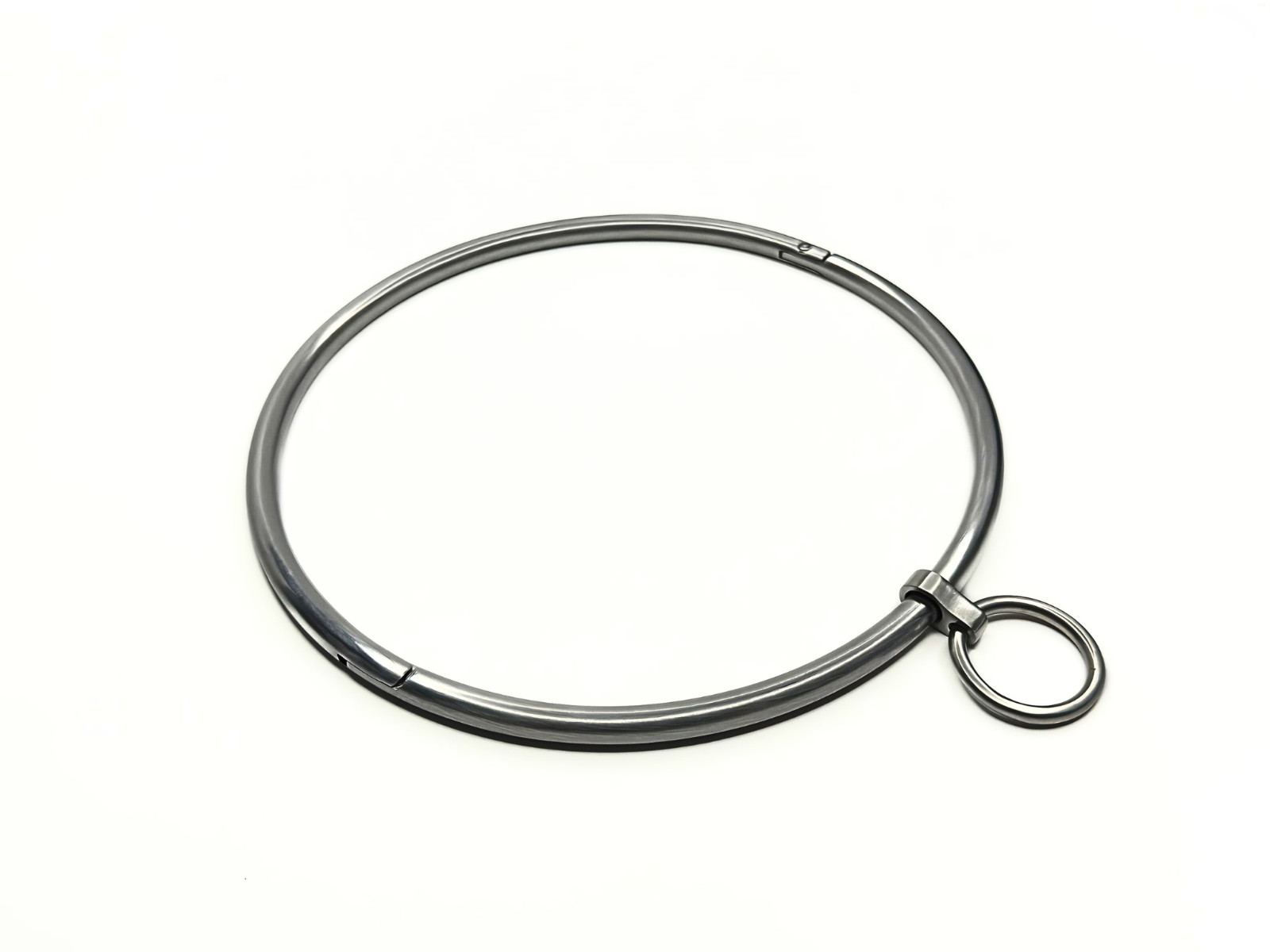 18″ 6mm Petite Thin Satin Stainless Locking Eternity Collar – CuffStore